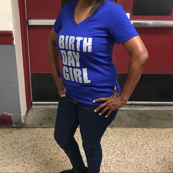 “Birthday Girl” V-Neck Tee - Picture 3 of 3